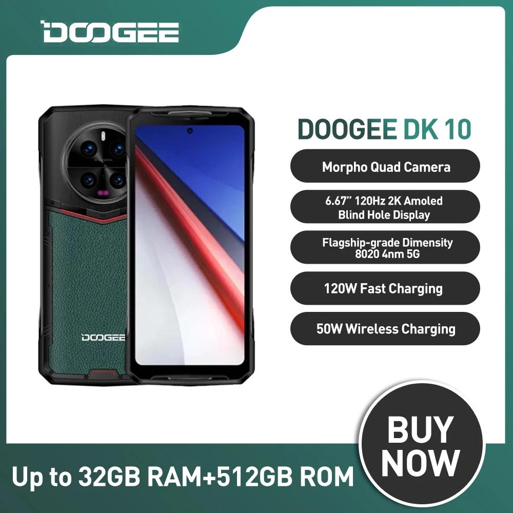 DOOGEE DK 10 ߰ ޴, 6.67 ġ, 120Hz, 2K AMOLED ÷, 5G Dimensity 8020 Morpho ī޶, NFC , 50MP, 120W, 32 GB +
